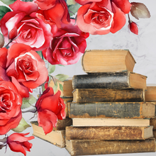 Load image into Gallery viewer, "Love Story" - Rose & Leather Bound Books